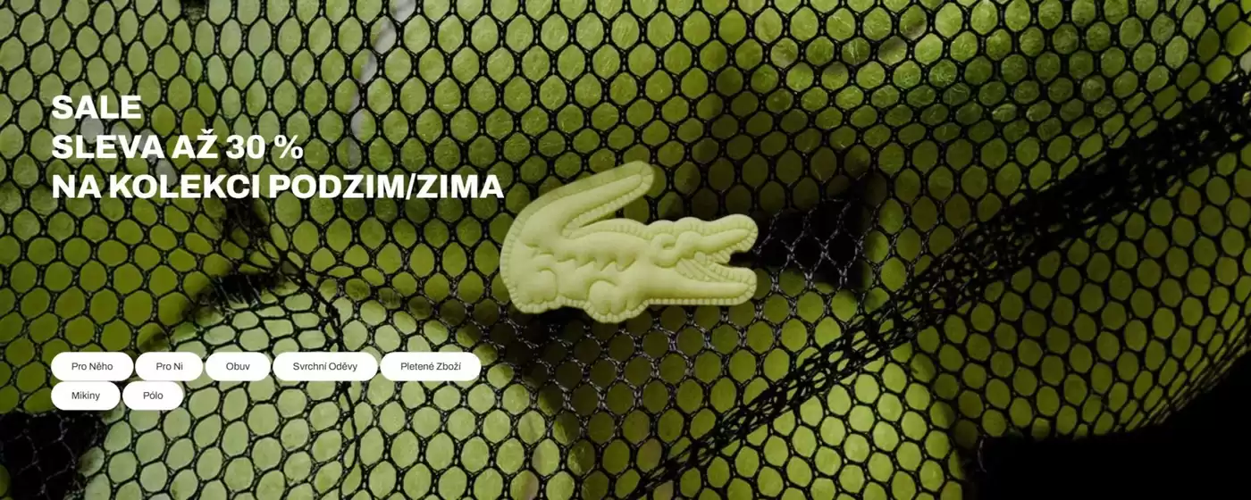 Lacoste katalog v Karlovy Vary | SLEVA AZ 30% | 2025-12-24T00:00:00.000Z - 2026-01-06T00:00:00.000Z