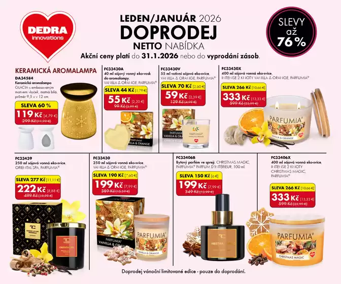 Dedra katalog | Leták doprodej Leden 2026 | 2026-01-01T00:00:00.000Z - 2026-01-31T00:00:00.000Z