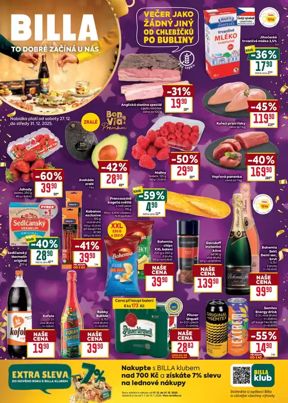 Billa katalog v Písek | Billa Malý leták | 2025-12-27T00:00:00.000Z - 2025-12-31T00:00:00.000Z