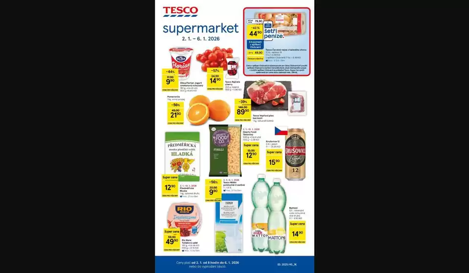 Tesco katalog v Černošice | katalogy super Tesco | 2026-01-02T00:00:00.000Z - 2026-01-06T00:00:00.000Z