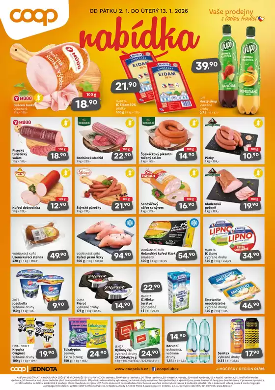 Coop katalog v Černošice | Exkluzivní výhodné nabídky | 2026-01-02T00:00:00.000Z - 2026-01-13T00:00:00.000Z