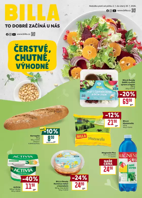 Billa katalog v Karlovy Vary | Billa Katalog pro vyvážený jídelníček | 2026-01-02T00:00:00.000Z - 2026-01-20T00:00:00.000Z