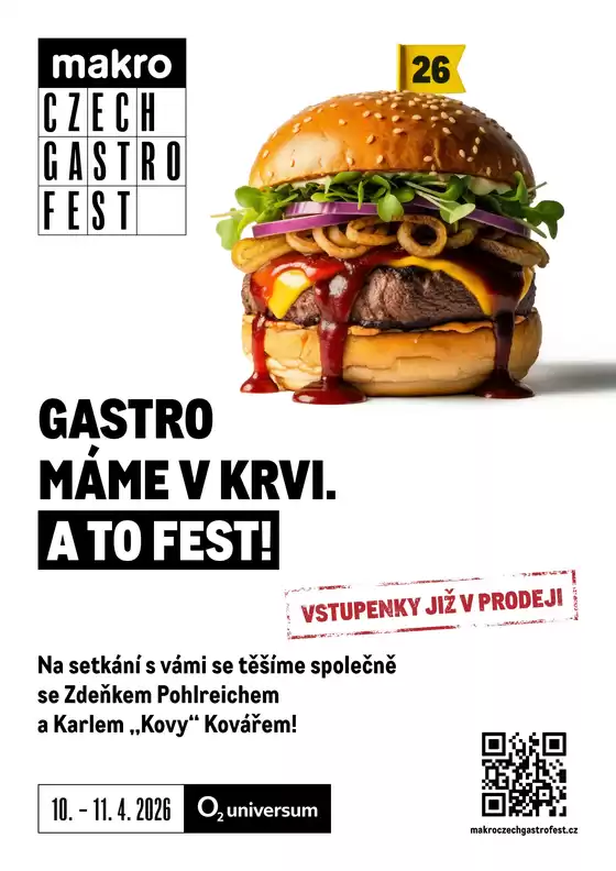 Makro katalog v Karlovy Vary | MAKRO CZECH GASTRO FEST 2026 – Vstupenky již v prodeji | 2026-04-10T00:00:00.000Z - 2026-04-11T00:00:00.000Z