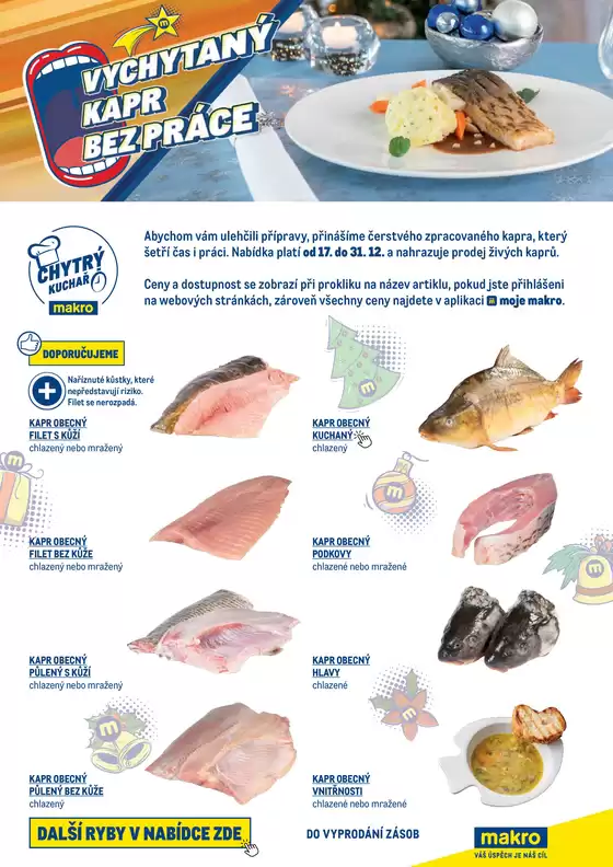 Makro katalog v Karlovy Vary | Vychytaný kapr bez práce | 2026-12-17T00:00:00.000Z - 2026-12-31T00:00:00.000Z