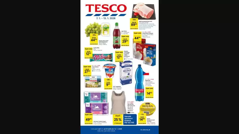 Tesco katalog v Pardubice | Skvělá nabídka pro lovce výhodných nákupů | 2026-01-07T00:00:00.000Z - 2026-01-13T00:00:00.000Z