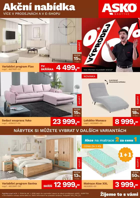 Asko katalog v Orlová | ASKO NÁBYTEK - Akční nabídka | 2026-01-08T00:00:00.000Z - 2026-01-28T00:00:00.000Z