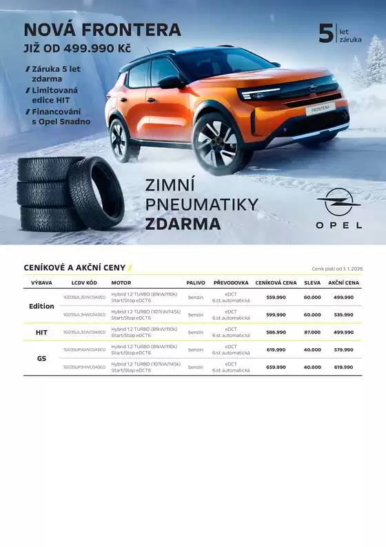 Opel katalog v Černošice | OPEL NOVÁ FRONTERA | 2026-01-23T00:00:00.000Z - 2026-03-31T00:00:00.000Z