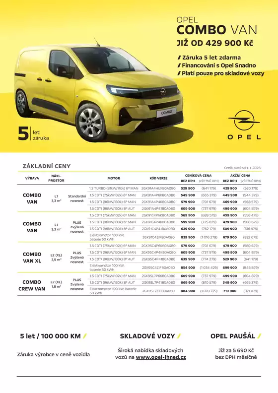 Opel katalog v Černošice | OPEL COMBO VAN | 2026-01-23T00:00:00.000Z - 2026-03-31T00:00:00.000Z
