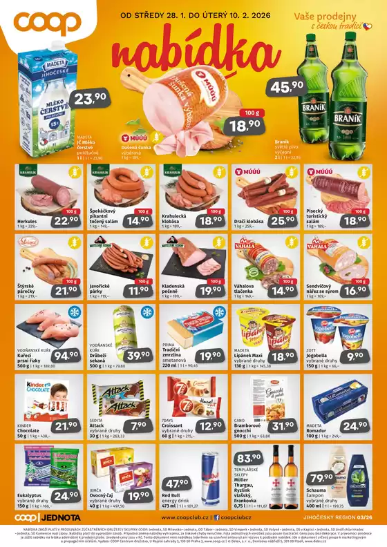 Coop katalog v Telč | Objevte atraktivní nabídky | 2026-01-28T00:00:00.000Z - 2026-02-10T00:00:00.000Z