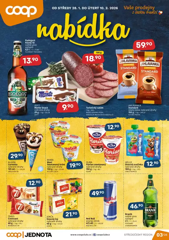 Coop katalog v Telč | Exkluzivní nabídky a výhodné nabídky | 2026-01-28T00:00:00.000Z - 2026-02-10T00:00:00.000Z