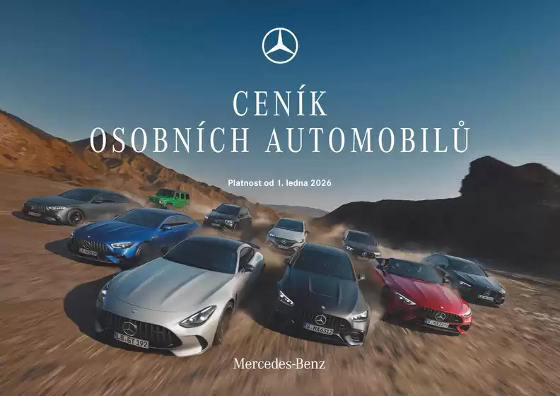 Mercedes Benz katalog v Černošice | CENÍK OSOBNÍCH AUTOMOBILŮ | 2026-01-27T00:00:00.000Z - 2026-07-31T00:00:00.000Z