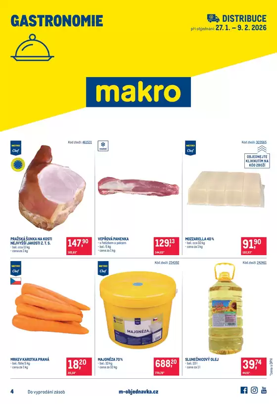Makro katalog v Domažlice | Gastronomie distribuce | 2026-01-27T00:00:00.000Z - 2026-02-09T00:00:00.000Z