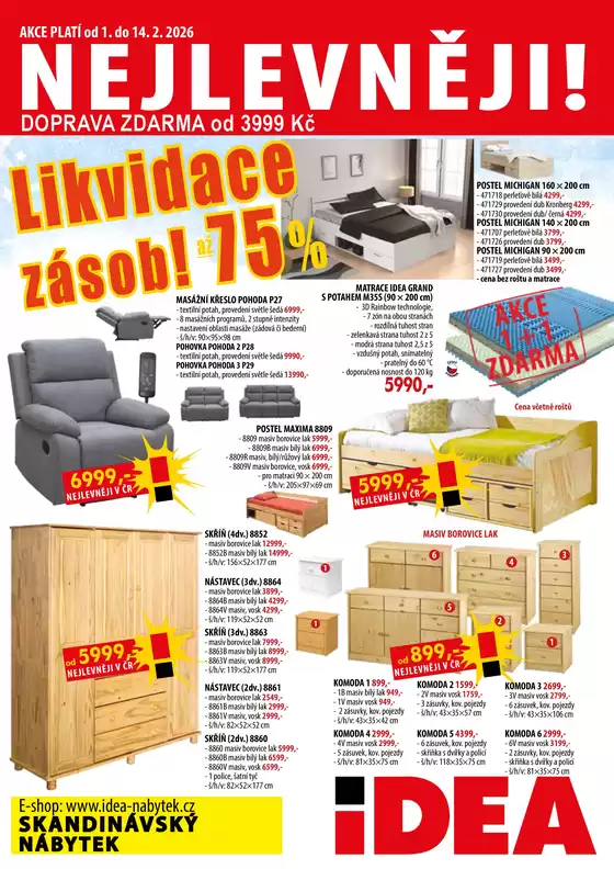 IDEA nábytek katalog v Strakonice | IDEA nábytek Aktuální leták | 2026-02-01T00:00:00.000Z - 2026-02-14T00:00:00.000Z