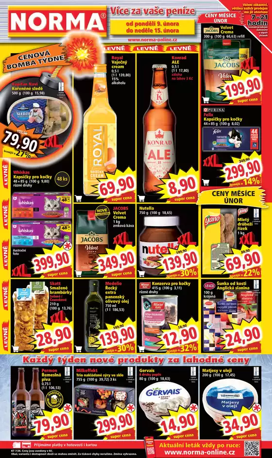 Norma katalog v Týn nad Vltavou | Skvělá nabídka pro lovce výhodných nákupů | 2026-02-09T00:00:00.000Z - 2026-02-15T00:00:00.000Z