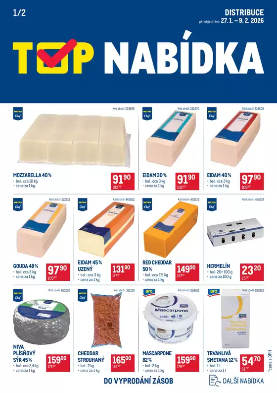 Makro katalog v Pacov | TOP mléčné výrobky distribuce | 2026-02-03T00:00:00.000Z - 2026-02-09T00:00:00.000Z