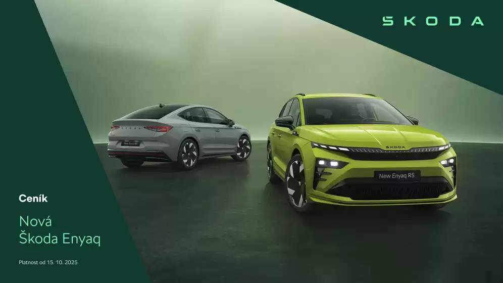 Škoda katalog v Ústí nad Labem | Ceník Enyaq | 2025-10-15T00:00:00.000Z - 2026-07-31T00:00:00.000Z