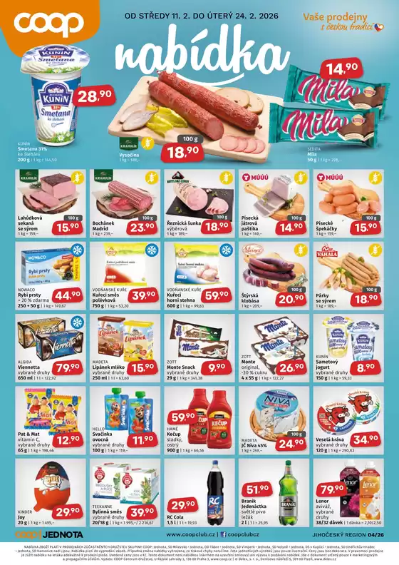Coop katalog v České Budějovice | Exkluzivní nabídky a výhodné nabídky | 2026-02-11T00:00:00.000Z - 2026-02-24T00:00:00.000Z