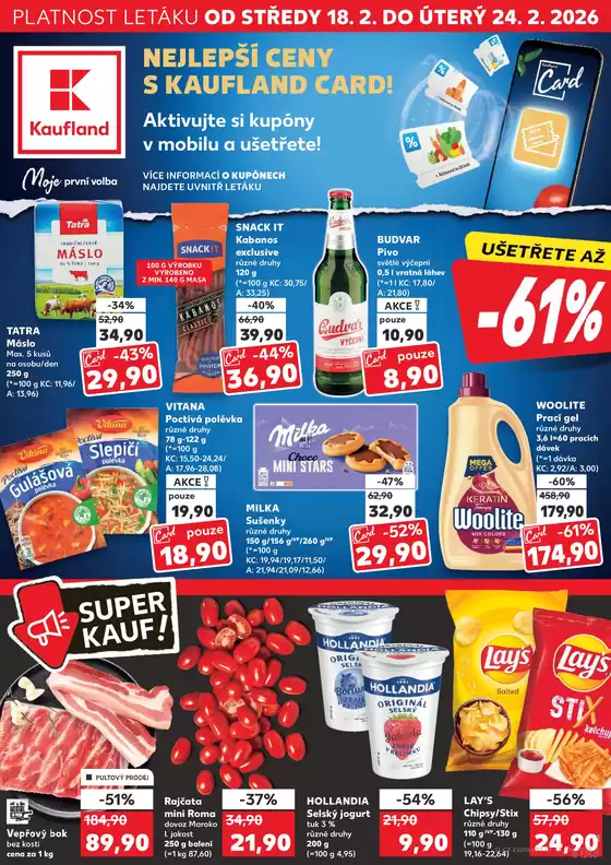 Kaufland katalog v Valašské Meziříčí | Aktuální nabídky a slevy | 2026-02-18T00:00:00.000Z - 2026-02-24T00:00:00.000Z
