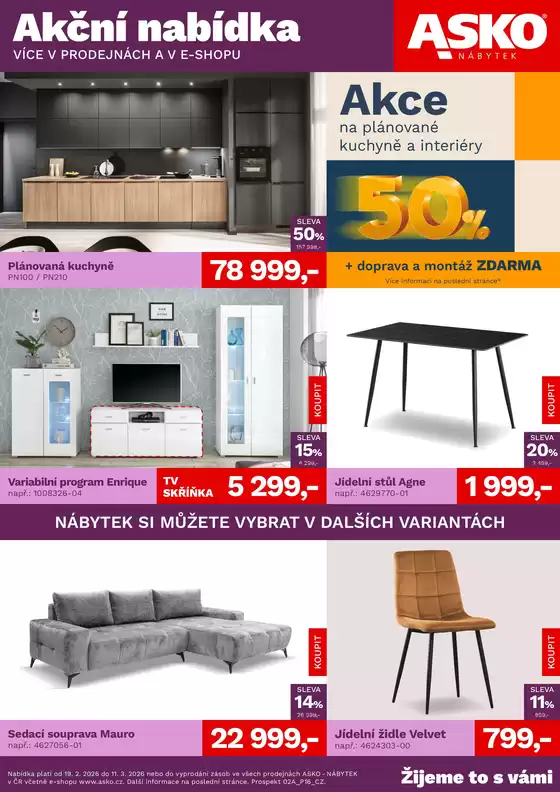 Asko katalog v Jaroměř | ASKO NÁBYTEK - Akční nabídka | 2026-02-19T00:00:00.000Z - 2026-03-11T00:00:00.000Z