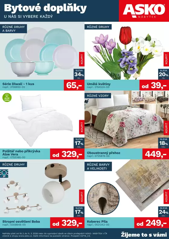 Asko katalog v Jaroměř | ASKO NÁBYTEK - Bytové doplňky za skvělé ceny | 2026-02-19T00:00:00.000Z - 2026-03-11T00:00:00.000Z
