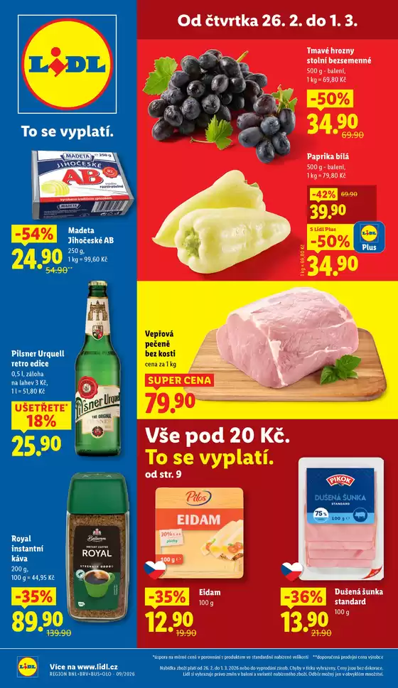 Lidl katalog v Jaroměř | Top nabídky pro šetrné zákazníky | 2026-02-19T00:00:00.000Z - 2026-03-01T00:00:00.000Z