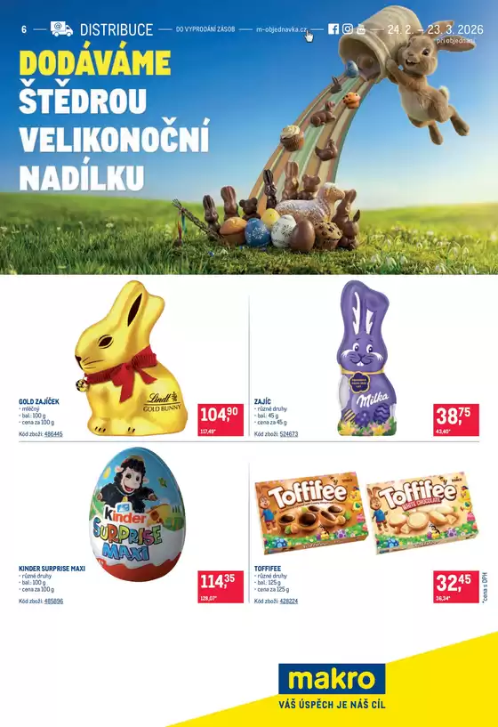 Makro katalog v Česká Třebová | Velikonoční čokolády distribuce | 2026-02-24T00:00:00.000Z - 2026-03-23T00:00:00.000Z