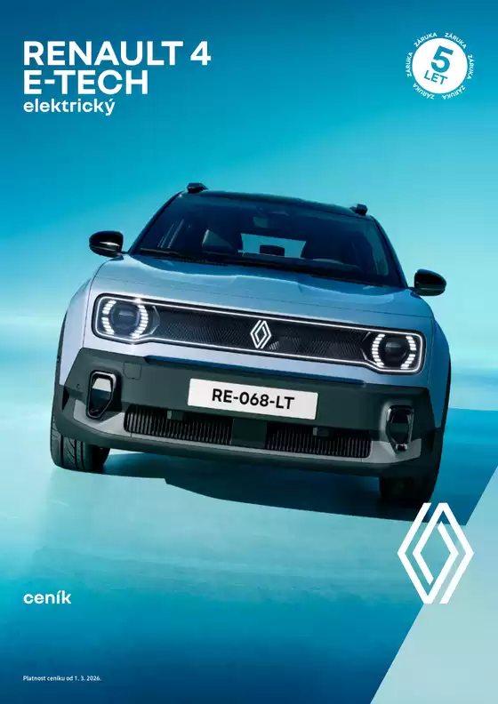 Renault katalog v Přerov | Renault 4 E-Tech Elektrický | 2026-03-04T00:00:00.000Z - 2026-03-31T00:00:00.000Z