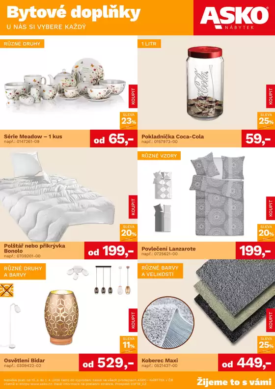 Asko katalog v Ostrava | ASKO NÁBYTEK - Bytové doplňky | 2026-03-12T00:00:00.000Z - 2026-04-01T00:00:00.000Z
