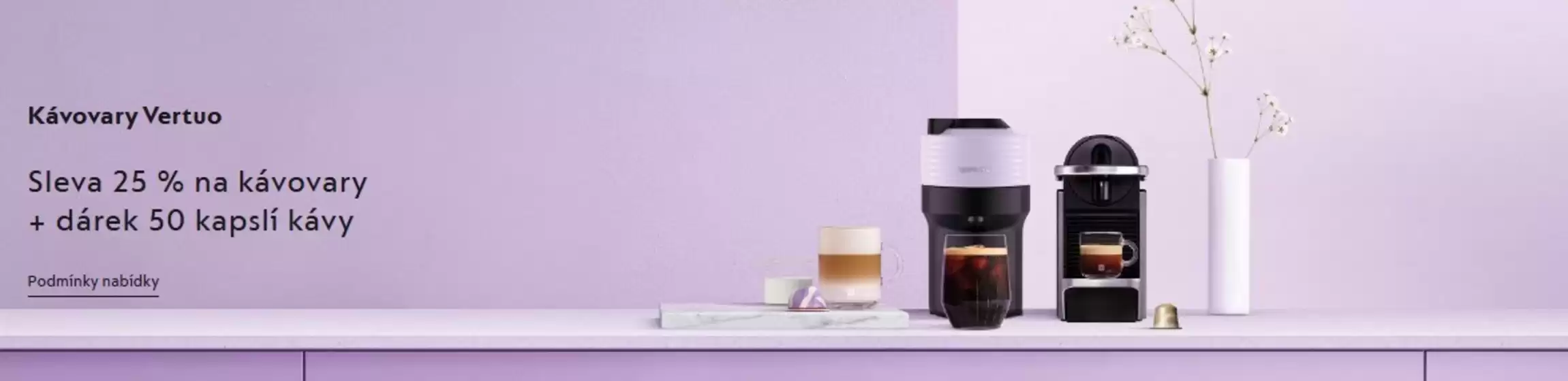 Nespresso katalog v Jaroměř | Sleva 25 % na kávovary + dárek 50 kapslí kávy | 2026-03-17T00:00:00.000Z - 2026-04-06T00:00:00.000Z