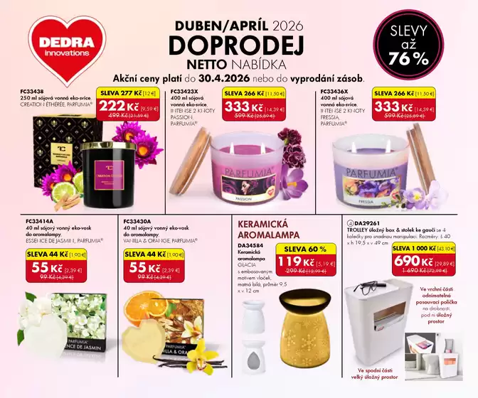 Dedra katalog v Frýdek-Místek | Leták doprodej Duben 2026 | 2026-04-01T00:00:00.000Z - 2026-04-30T00:00:00.000Z