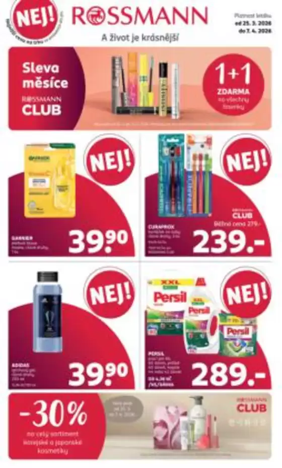 Rossmann katalog v Jeseník | Skvělá nabídka pro lovce výhodných nákupů | 2026-03-25T00:00:00.000Z - 2026-04-07T00:00:00.000Z