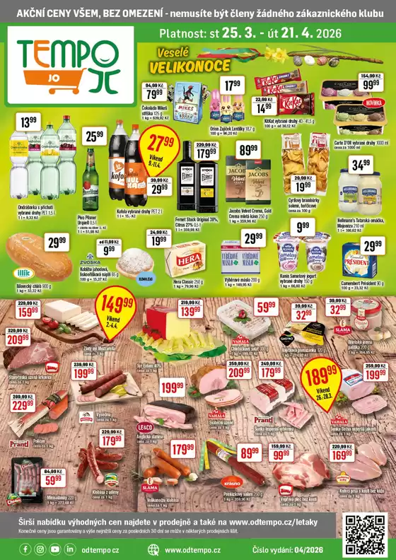 TEMPO katalog v Havířov | Leták JO 25.3. - 21.4.2026 | 2026-03-25T00:00:00.000Z - 2026-04-21T00:00:00.000Z