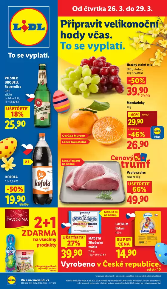 Lidl katalog v Černošice | 26. 3. - 29. 3. 2026 | 2026-03-26T00:00:00.000Z - 2026-03-29T00:00:00.000Z