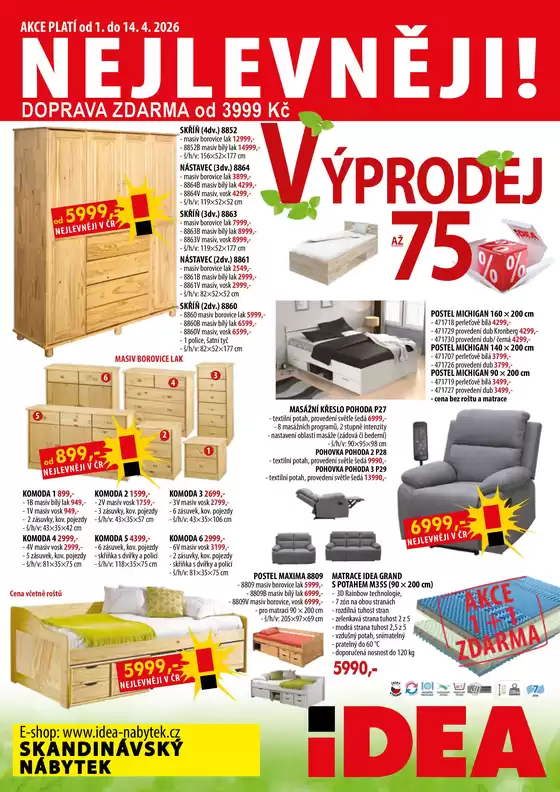 IDEA nábytek katalog v Mělník | IDEA nábytek Aktuální leták | 2026-04-01T00:00:00.000Z - 2026-04-14T00:00:00.000Z