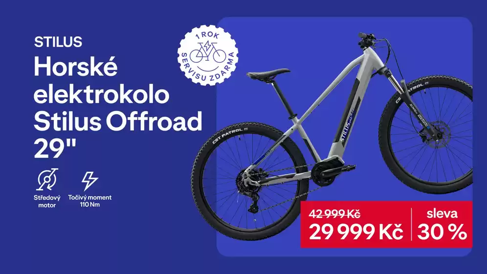 Decathlon katalog v Hradec Králové | STILUS Horské SERVISu elektrokolo Stilus Offroad 29" | 2026-04-01T00:00:00.000Z - 2026-04-14T00:00:00.000Z