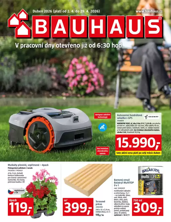 Bauhaus katalog v Lysá nad Labem | Top nabídky pro šetrné zákazníky | 2026-04-02T00:00:00.000Z - 2026-04-29T00:00:00.000Z