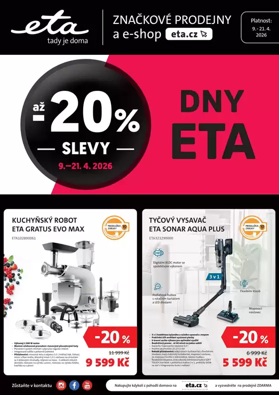 ETA katalog v Vlašim | Až 20% SLEVY | 2026-04-09T00:00:00.000Z - 2026-04-21T00:00:00.000Z