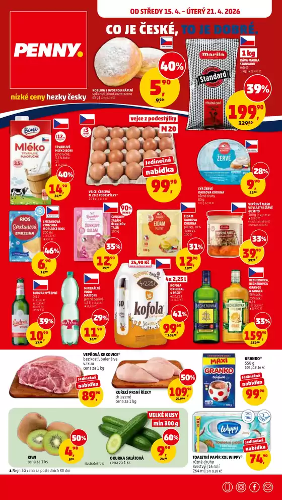 Penny Market katalog | Široký výběr nabídek | 2026-04-15T00:00:00.000Z - 2026-04-21T00:00:00.000Z