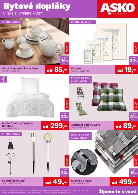 Asko katalog v Havlíčkův Brod | ASKO NÁBYTEK - Bytové doplňky | 2026-04-23T00:00:00.000Z - 2026-05-13T00:00:00.000Z