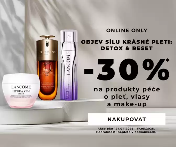 Marionnaud katalog v Kutná Hora | -30% na produkty péče o pleť, vlasy a make-up | 2026-04-27T00:00:00.000Z - 2026-05-17T00:00:00.000Z