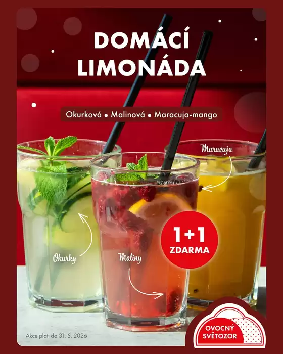 Ovocný Světozor katalog | 1+1 zdarma na Domácí Limonáda! | 2026-05-04T00:00:00.000Z - 2026-05-31T00:00:00.000Z