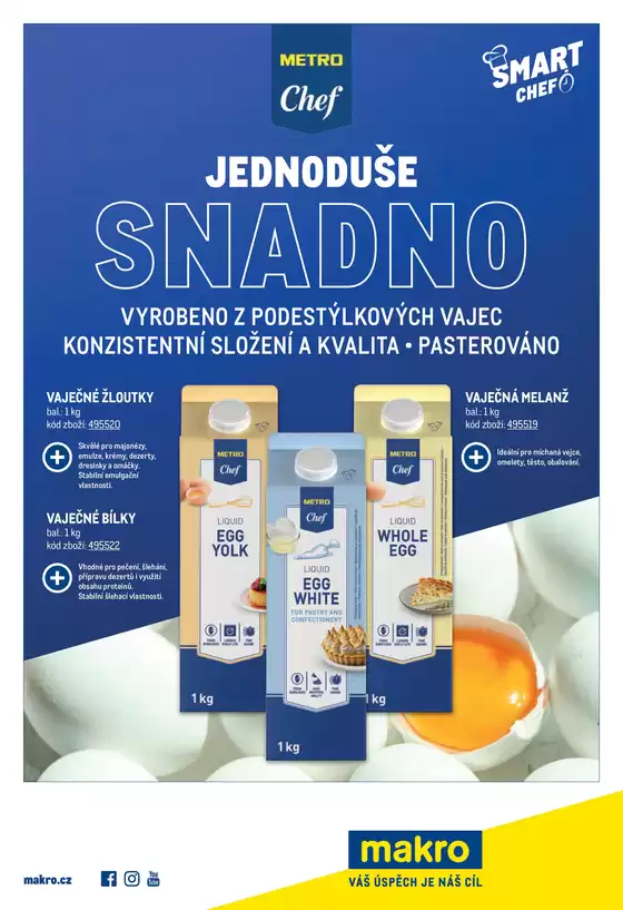 Makro katalog v Šlapanice | Smart Chef - Vaječné produkty | 2026-05-16T00:00:00.000Z - 2026-05-30T00:00:00.000Z