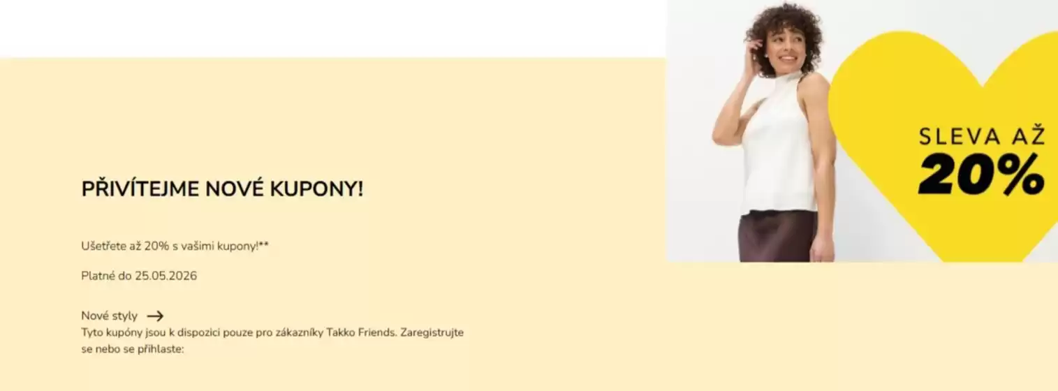 Takko katalog | PŘIVÍTEJME NOVÉ KUPONY! | 2026-05-19T00:00:00.000Z - 2026-05-25T00:00:00.000Z