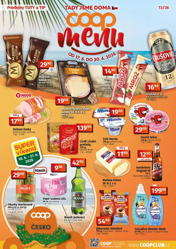 Coop katalog | Top nabídky pro šetrné zákazníky | 2026-06-17T00:00:00.000Z - 2026-06-30T00:00:00.000Z