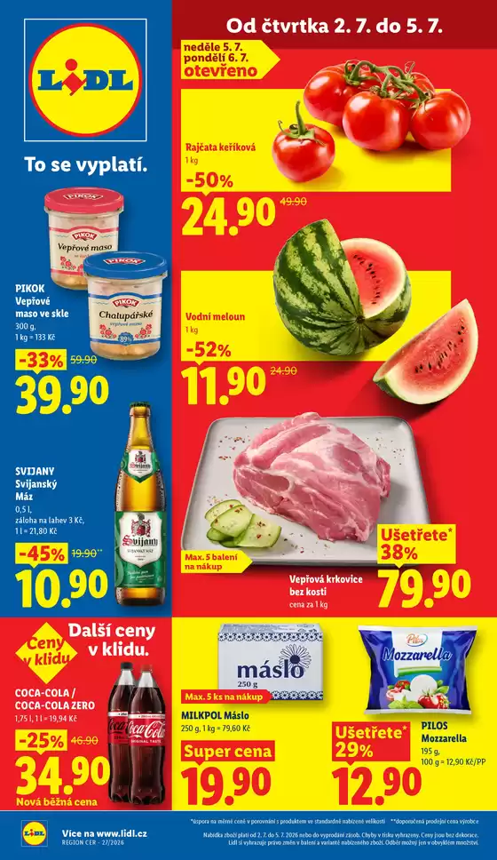 Lidl katalog v Aš | 2. 7. - 5. 7. 2026 | 2026-07-02T00:00:00.000Z - 2026-07-05T00:00:00.000Z