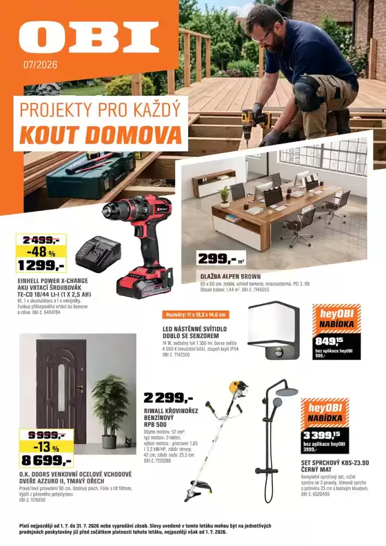 OBI katalog | OBI Nabídky! | 2026-07-01T00:00:00.000Z - 2026-07-31T00:00:00.000Z
