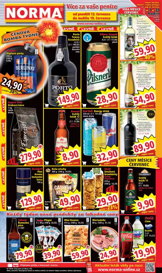 Norma katalog | Nabídky pro lovce výhodných nákupů | 2026-07-13T00:00:00.000Z - 2026-07-19T00:00:00.000Z
