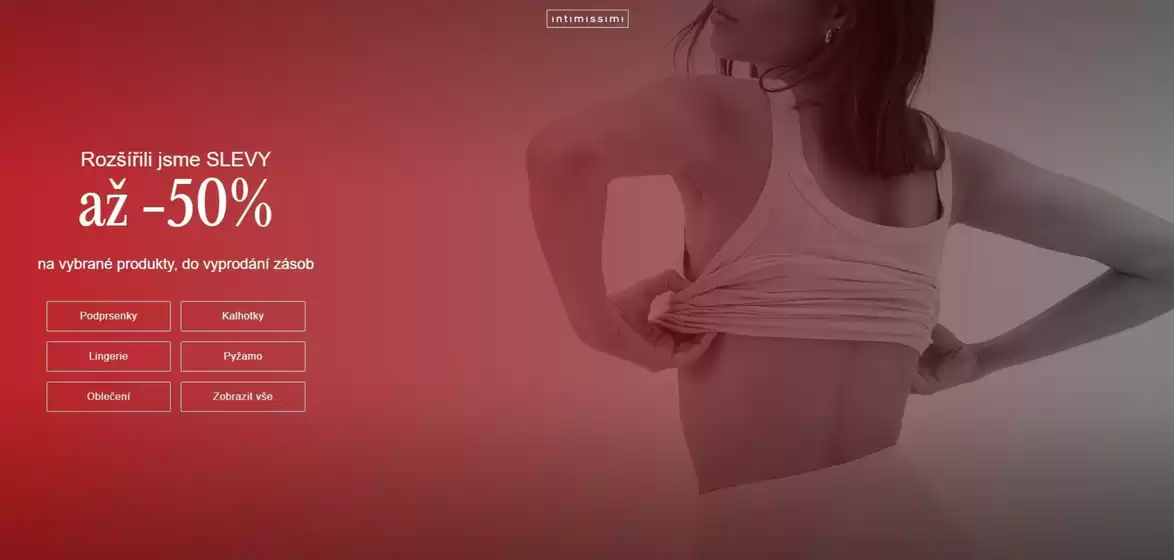 Intimissimi katalog v Brno | Rozšířili jsme SLEV až -50% | 2026-07-07T00:00:00.000Z - 2026-07-20T00:00:00.000Z