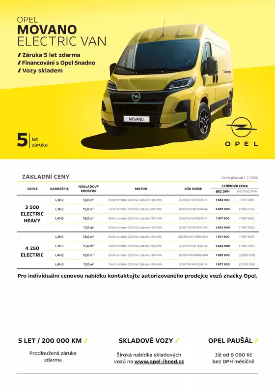 Opel katalog | OPEL MOVANO ELECTRIC VAN | 2026-07-14T00:00:00.000Z - 2026-09-30T00:00:00.000Z