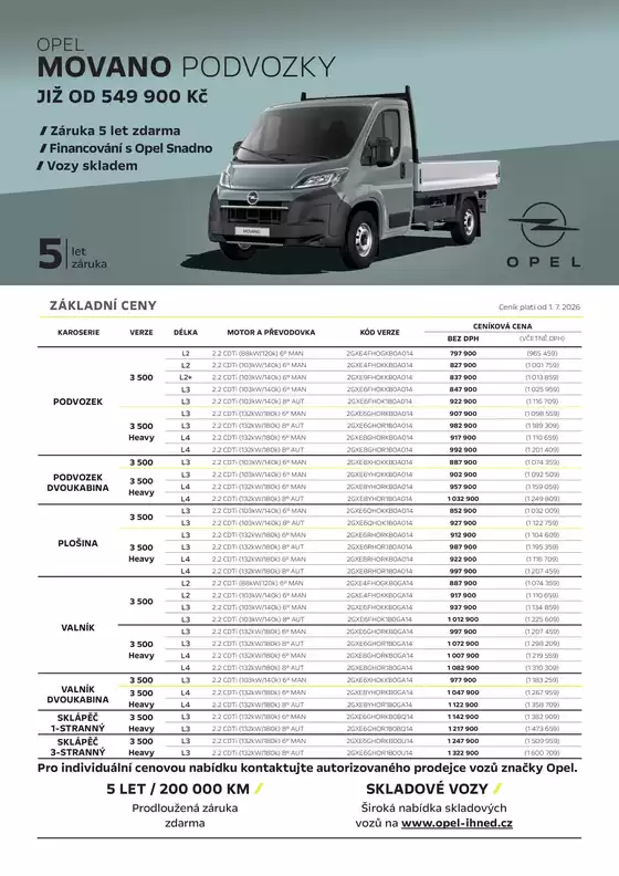 Opel katalog | OPEL MOVANO PODVOZKY | 2026-07-14T00:00:00.000Z - 2026-09-30T00:00:00.000Z